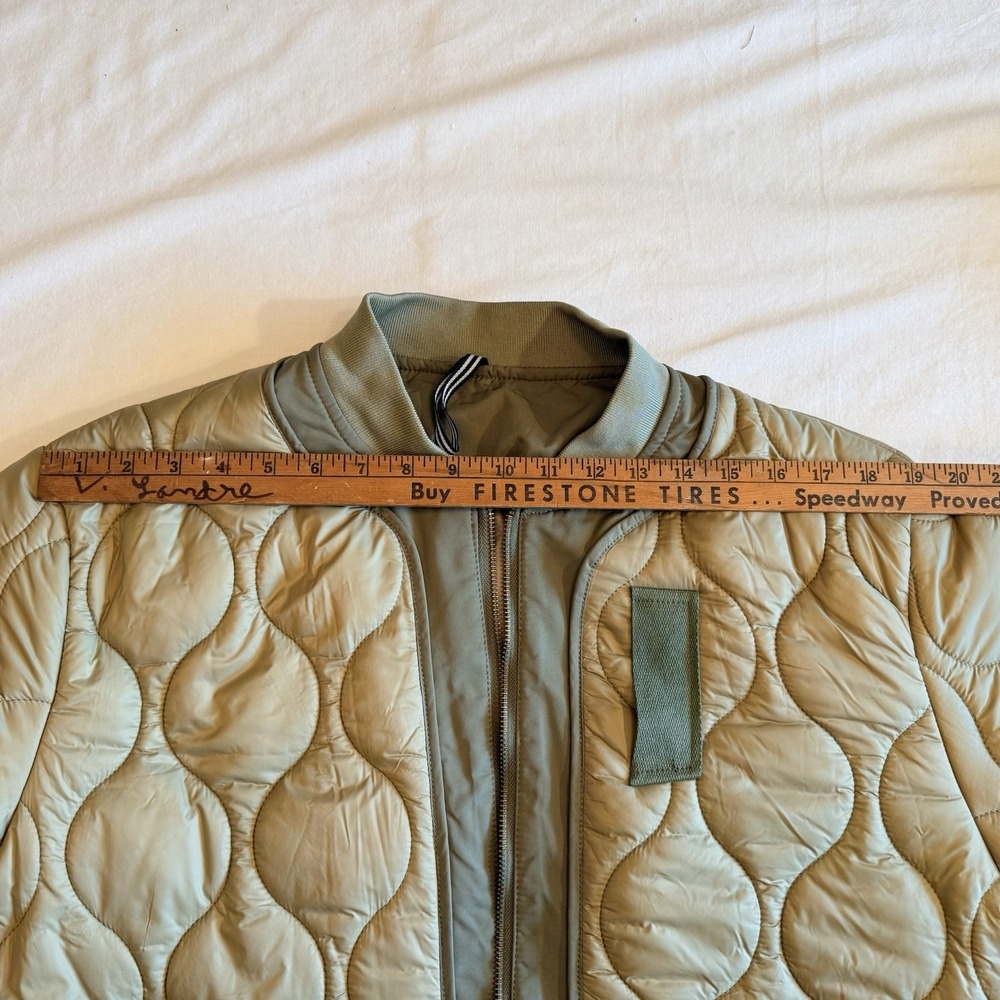 Winter Men Baseball Collar Quilted Bomber Padded XL Flight Jacket - Picture 11 of 15